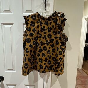 Target leopard tie neck top size XXL